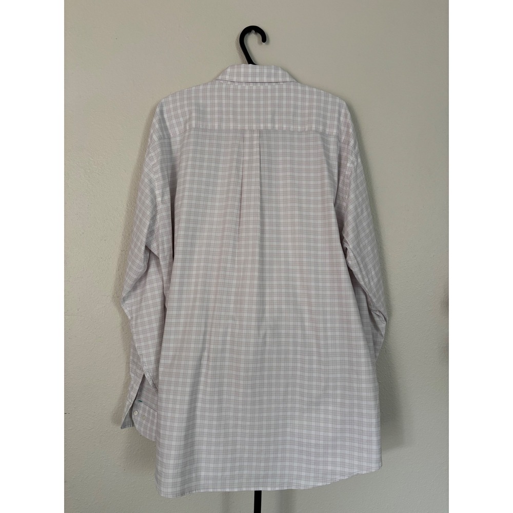 Peter Millar Mens XXL Plaid Button Down Shirt Tan Purple Long Sleeve Business - Picture 4 of 5